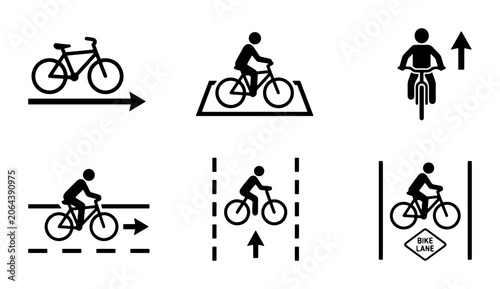 Bicycle Lane Signs and Symbols