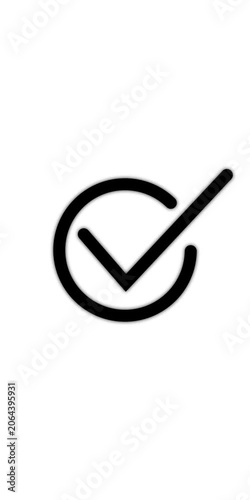 Minimalist checkmark animation smooth motion for ui/ux tick