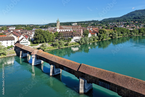 Deutschland, Bad Säckingen, Gemeinde, Kurort, Landkreis Waldshut, Baden-Württemberg, Oberrhein, Holzbrücke