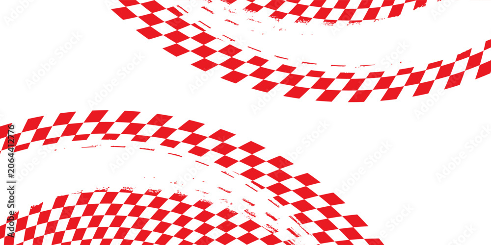 Fototapeta premium Red white tablecloth pattern lines. Gingham seamless pattern. Christmas backgroound
