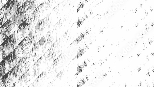 Fotografia Distressed grunge texture with irregular brushstrokes and splatters on a white b