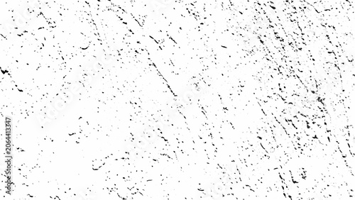 Tableau sur toile Distress texture with irregular black and white scratches on a white background