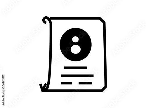 black and white profile self icon vector