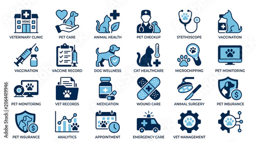 Medical icons and healthcare symbols.