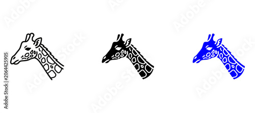 Photography giraffe side head