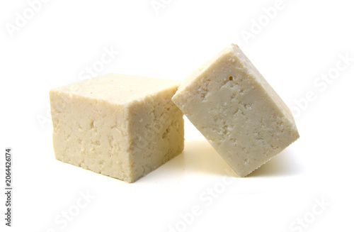 Coseup tofu isolated on white background 