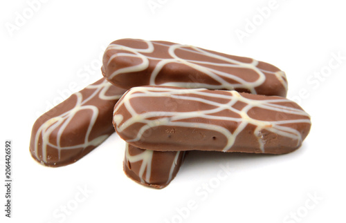 Chocolate candy isolated on white background
