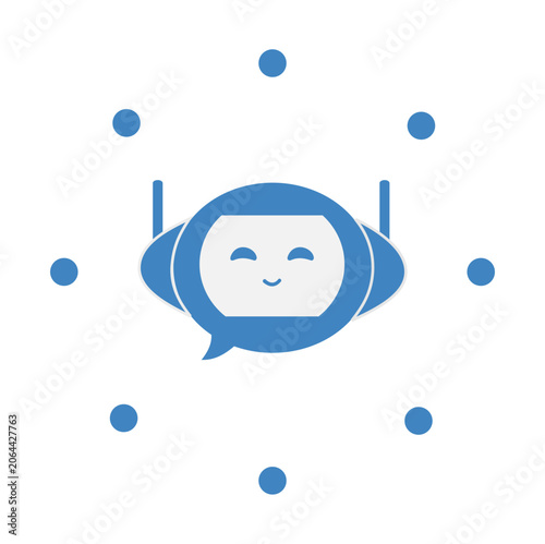AI Chatbot Assistant Vector Icon