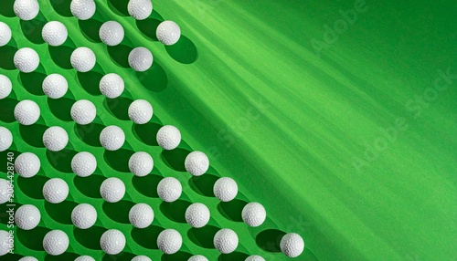Clustered and Solitary Golf Balls on Green Surface