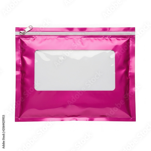 A vibrant pink gift bag with a white interior, perfect for special occasions. isolated on transparent background