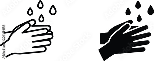 Fotografía Hand washing hygiene medical sanitation safety vector illustration