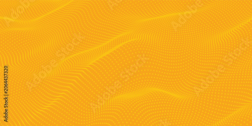 Εκτύπωση καμβά Dots halftone yellow orange color pattern gradient texture with technology digital background