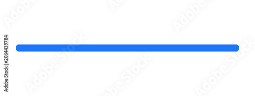 Fotografía A single horizontal blue line with rounded ends