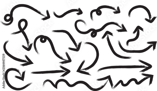Картината върху платно Confused arrows pointing in multiple directions chaotic business concept