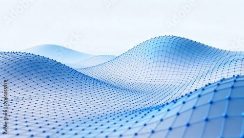 Blue grid wave pattern