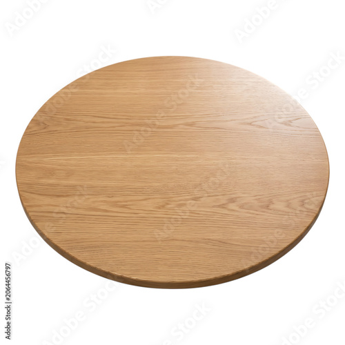 Smooth wooden round surface with natural grain texture