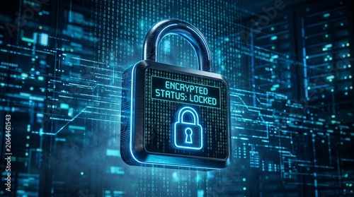 Secure Padlock Protecting Digital Data and Binary Code Access System