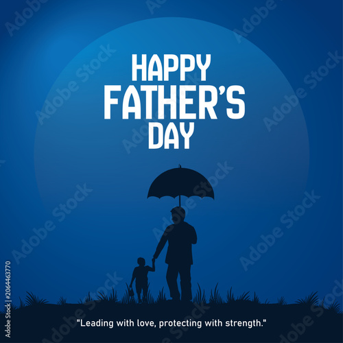 Happy Father's Day celebration concept Vector Illustration, Happy Fathers Day Social Media Banner
