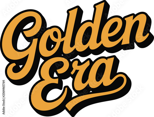 Golden era typography text
