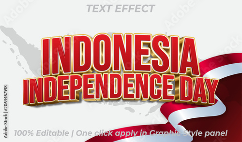 Indonesia Independence Day Patriotic Text Effect