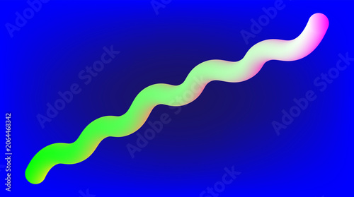 Gradient Wavy Tube on Deep Blue Background