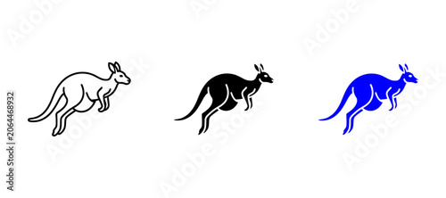 Canvas Print kangaroo running