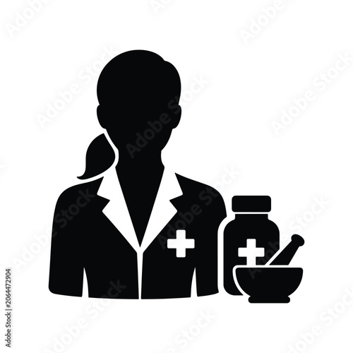 Pharmacist Icon for Medication and Patient Care