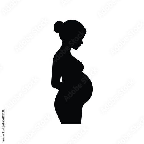Pregnant Woman Icon for Maternity Care Support