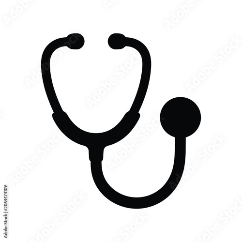 Stethoscope Icon for Medical Examination Equipment