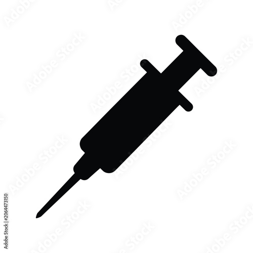 Syringe Icon for Injection and Vaccination Care