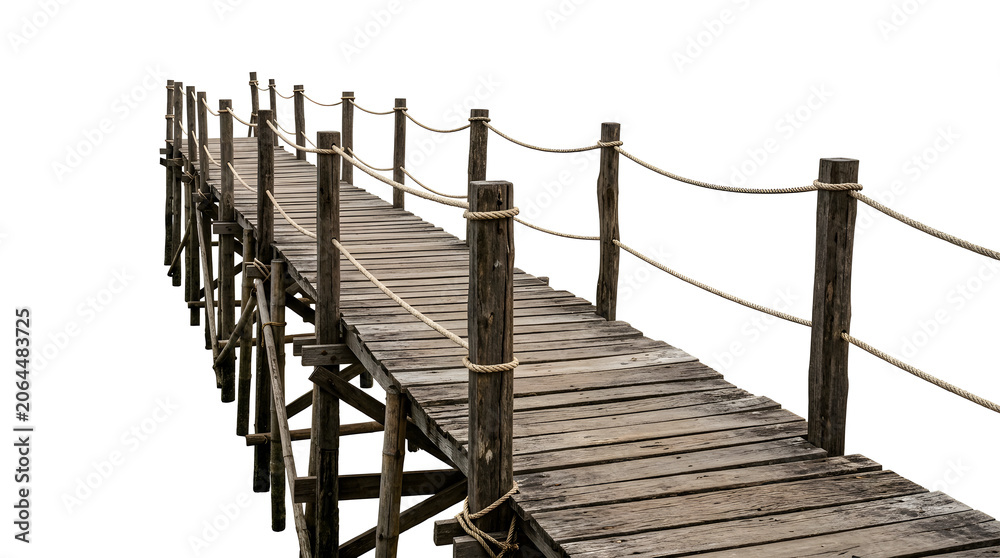 Naklejka premium Traditional Asian Wooden Jetty PNG