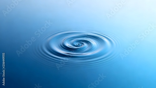 Water ripple in blue gradient