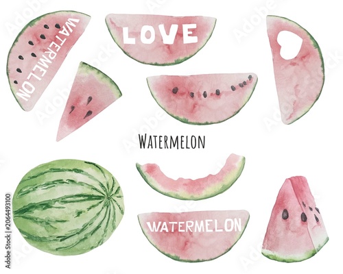 Watermelon Slices Elements Collection