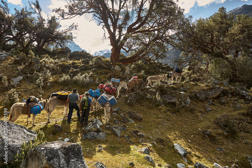 Canvas Print deep into the heart of Quebrada Carhuascancha, one of the most remote and rewarding valleys on the eastern flank of the Cordillera Blanca