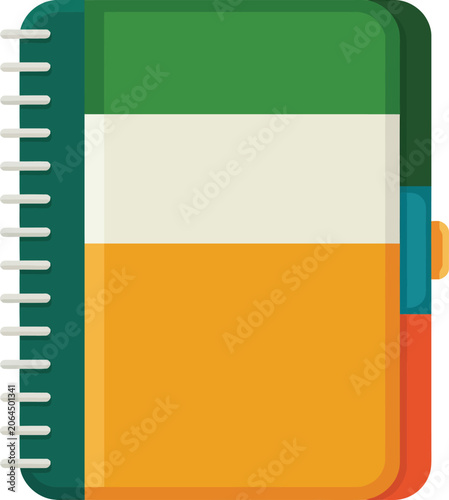 Vector illustration of a notebook spiral  cover design