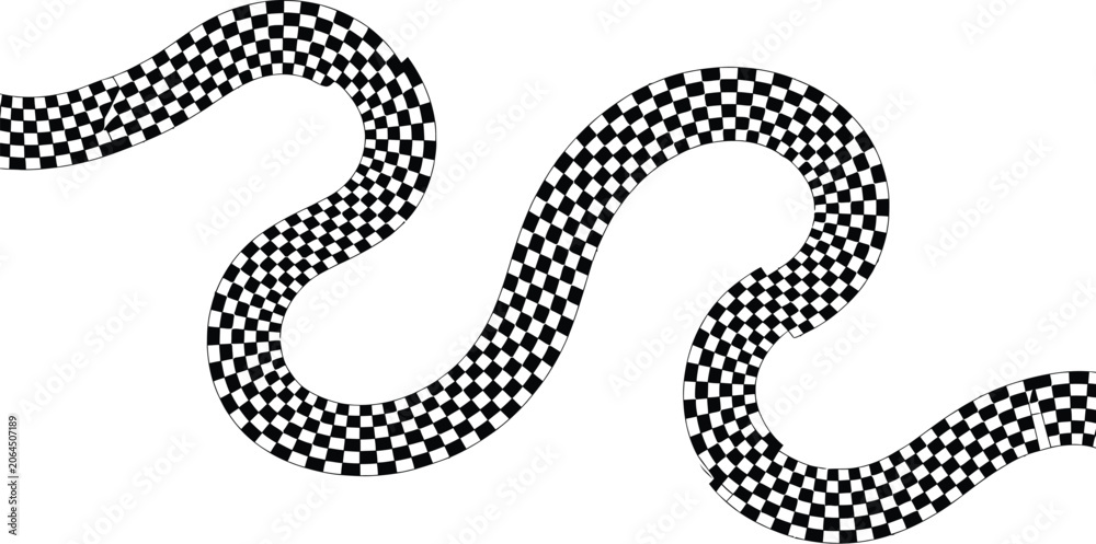 Fototapeta premium black and white vector illustration of a snake icon and symbol in abstract design style
