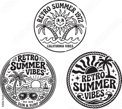 Retro Summer Vibes SVG Bundle
