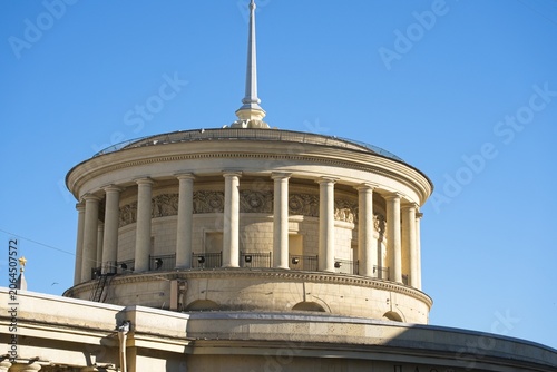   Saint Petersburg, Russia, April 11, 2026. The Ploshchad Vosstaniya metro station tower.                             