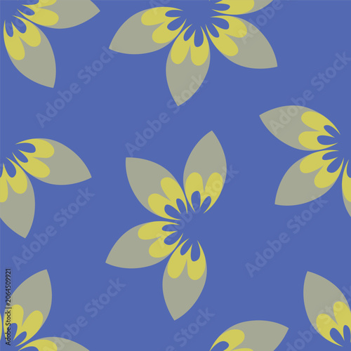 Beautiful seamless floral pattern with watercolor summer flowers. Stock illustration
