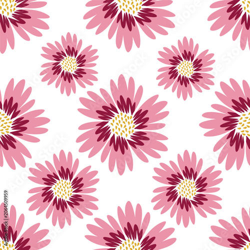 Beautiful seamless floral pattern with watercolor summer flowers. Stock illustration