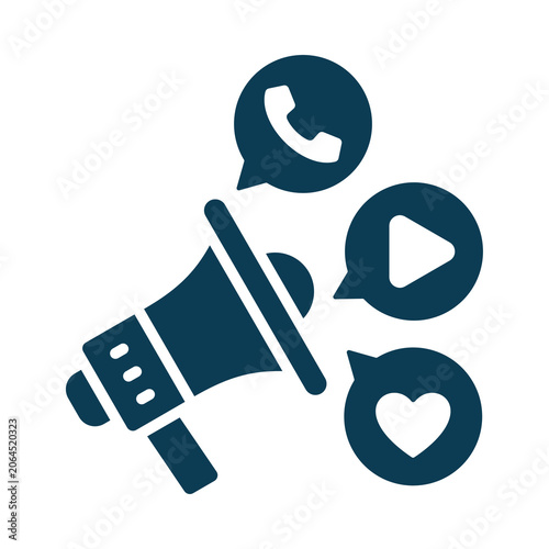 Social media announcement isolated on transparent background