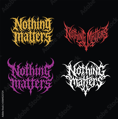 Obraz na plátně Nothing Matters Hardcore Metal Artwork
