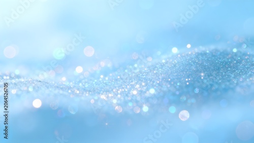 Blue glittering bokeh background