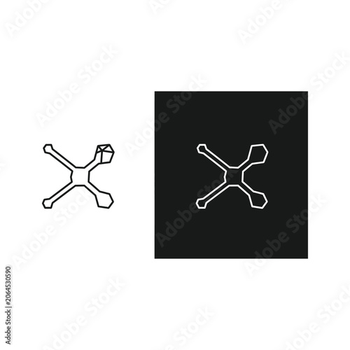 Abstract geometric shape with a human face in the center abstract geometric minimalist