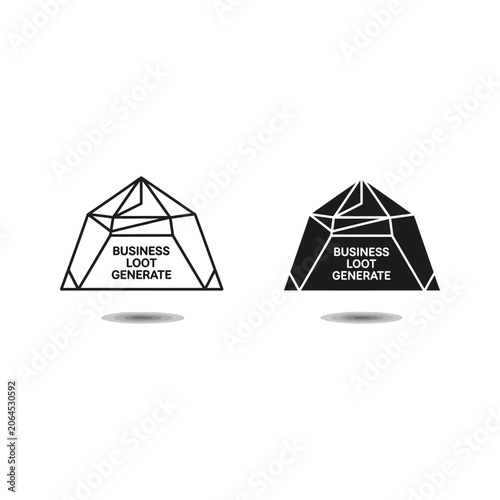 Business logo generate geometric design concept illustration with modern design, business