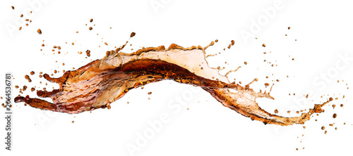 Cola splash isolated 