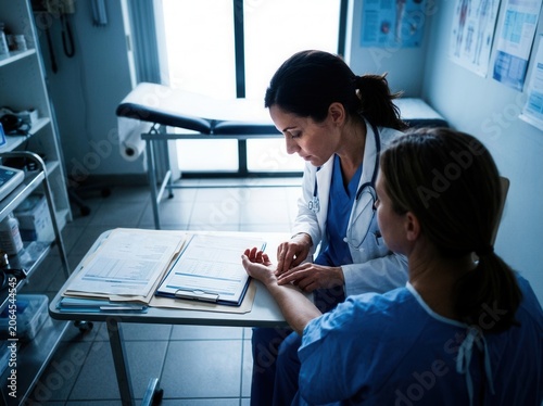 Doctor Examining Patient's Pulse During Medical Consultation Session