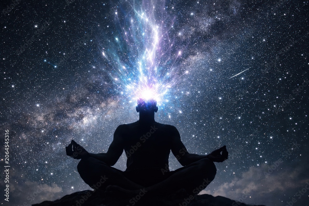 Fototapeta premium Meditative cosmic mind expansion