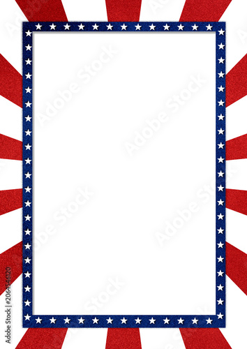 Patriotic Vintage Star Border Frame Design