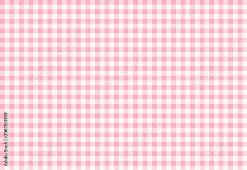 Baby pink gingham pattern, seamless pastel pink plaid checked background, romantic soft grid texture for girl baby shower, valentine, crafts